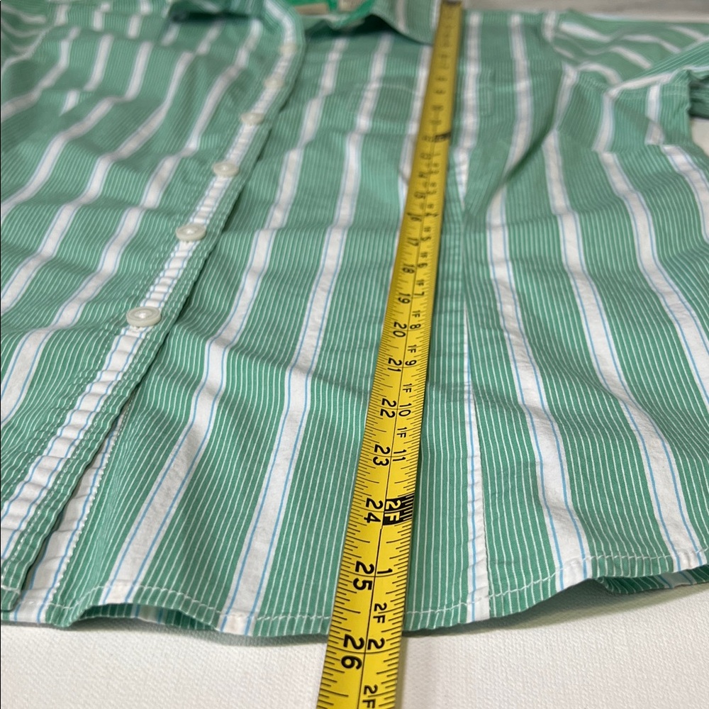 LL Bean Womens  Button Up Shirt  Long Sleeve  Stretch Cotton Semi Fitted Large - Picture 5 of 10